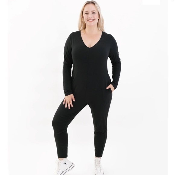 Smash + Tess Pants - Smash + Tess The Friday Romper in Midnight Black XS Oversized